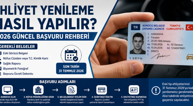 Ehliyet Yenileme Nasıl Yapılır? 2026 Güncel Başvuru Rehberi ve Gerekli Belgeler
